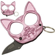 Load image into Gallery viewer, Kitty Knuckle & Knife Keychain